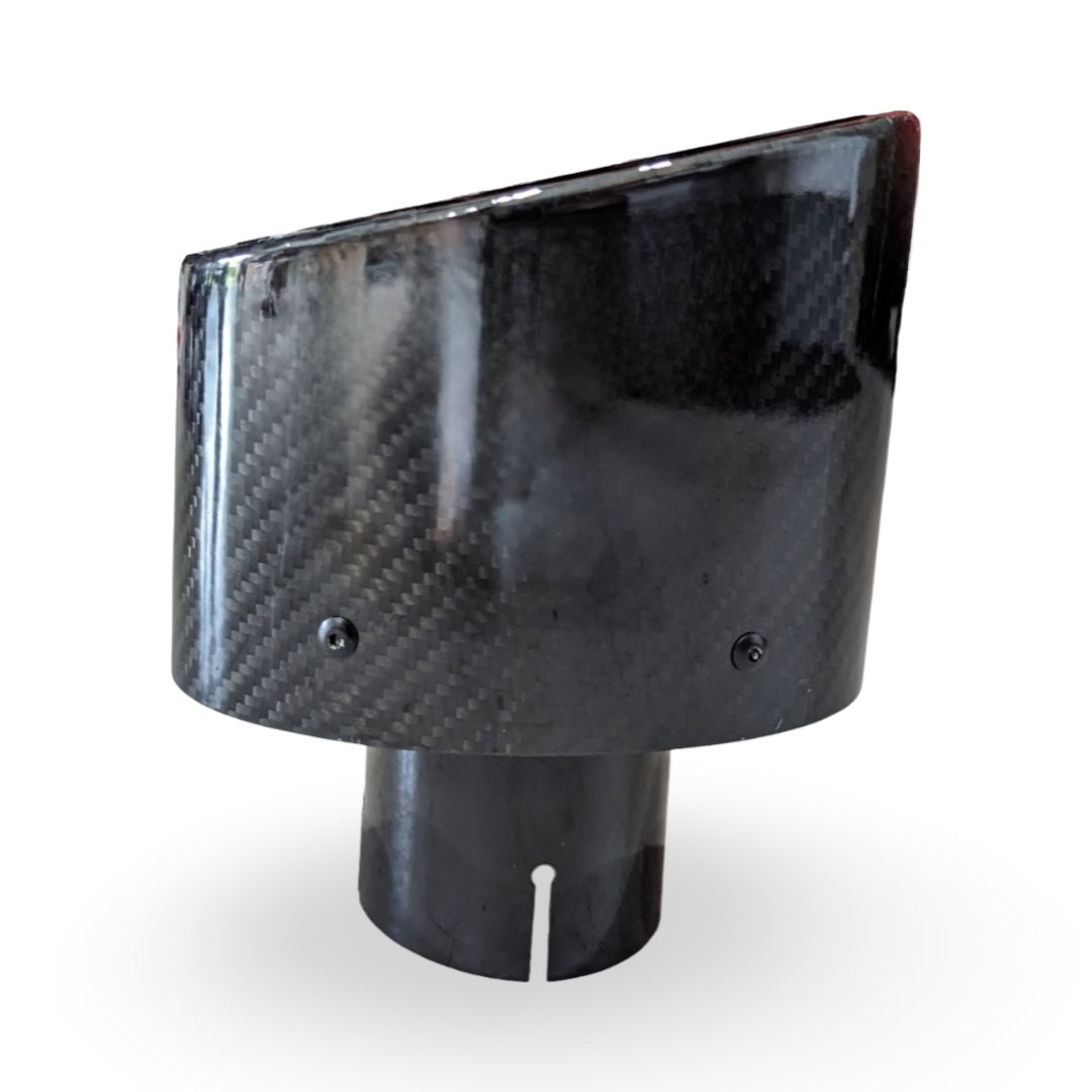 Hyundai i30N IFX Carbon Fibre Oval Exhaust Tips Black Pair Impossible Fab