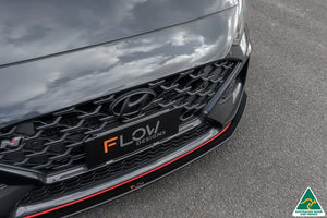 Hyundai i30N Fastback 2022+ FACELIFT Front Lip Splitter & Reinforcement Brackets (Black Gloss)