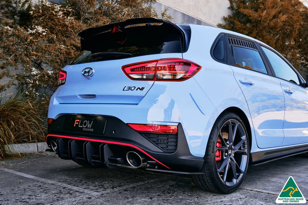 Hyundai i30N Hatch 2021+ FACELIFT Flow-Lock Rear Diffuser (Gloss Black)