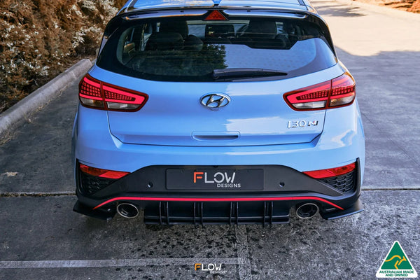 Hyundai i30N Hatch 2021+ FACELIFT Flow-Lock Rear Diffuser (Gloss Black)