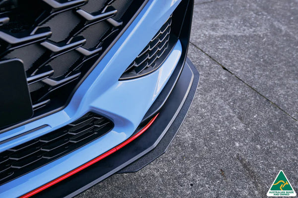 Hyundai i30N Hatch 2021 FACELIFT Front Lip Splitter & Reinforcement Brackets (Gloss Black)