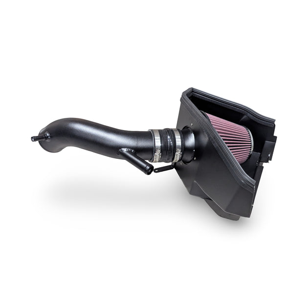 The complete IFX Cold Air Intake kit for the Hyundai i30 Sedan N, featuring a mandrel-bent 3-inch pipe, 6-inch K&N filter, and CNC bell-mouth airbox.