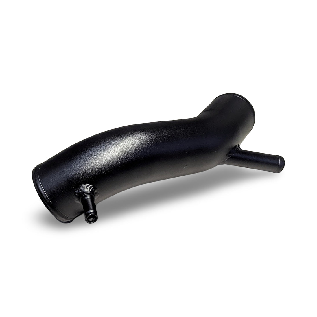 Rear detail of the IFX intake pipe, showing the high-quality welds and factory-spec breather ports for the Hyundai i30 Sedan N.