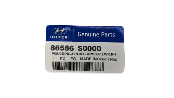 Genuine Hyundai i30N MY18-20 RHS Front Bumper Unpainted Moulding P/N: 86586 S0000