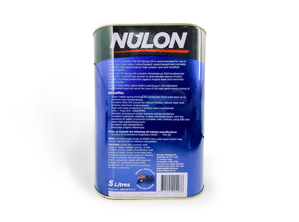 Nulon Racing Oil 5W-30 5 Litres